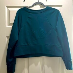 Nike crop crew neck sweatshirt -teal -small